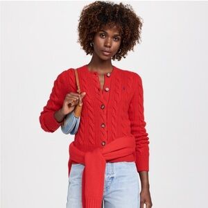 Polo Ralph Lauren Cashmere Cardigan in Red